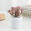 Simulação Vaso Flocagem de Polpa Suculenta Vaso Decoração de Casa Mesa Flor Decorativa Enfeites de Escritório Plantas de Polpa Transfronteiriças