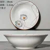 Hogar 2026 Modelo Nuevo Vajilla Cuenco de Cerámica Cuenco de Color Bajo Esmalte Cuenco para Sopa Cuenco Cónico Estilo Japonés Tazón Grande para Sopa Cuenco para Frutas