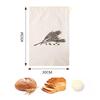En stock Tela de Algodón Bolsa de Pan con Cordón Reutilizable Bolsa de Pan con Cordón Empaque de Masa Plana Bolsa de Paquete de Algodón y Lino