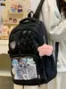 Mochila Fofa para Estudante Universitário, Mochila Escolar Estilo Universitário, Mochila Simples de Cor Sólida para Ensino Fundamental, Bolsa de Ombro Feminina