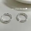 Anillo Abierto Trenzado de Plata de Ley S925 Ounihan para Mujer, Anillo de Alto Gama con Diseño Coreano de Nicho
