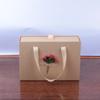 Estuche de regalo rectangular portátil de papel Kraft con diseño de lápiz labial de color sólido y perfume tipo cartera con cajón para los ojos.