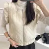 Chaleco acolchado chic estilo coreano Omni acolchado para mujer, nuevo versátil adelgazante sin mangas otoño 2026