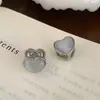 Pendiente Versátil de Alta Gama con Ojo de Gato en Forma de Corazón, Moda Sencilla y Exquisita, Pendiente Versátil para el Día a Día con Sentido de Diseño Fresco