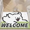 Alfombra de Piso para el Hogar Corte Bucle de Seda Felpa Felpudo Raspa Barro y Frota Tierra Entrada del Hogar Alfombra de Piso Bucle de Seda Animales de Dibujos Animados Felpudo de Entrada del Hogar