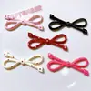 Acessórios de Plástico Atacado Acessórios DIY Materiais Artesanais Grampo para Franja Presilha Lateral para Cabelo Aplique Laço Vermelho de Angorá