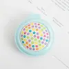 Peine Plegable de Aire para Dulces Portátil con Tapa abatible Peine Masajeador con Espejo de Maquillaje Portátil Mini Peine de Bolsa de Aire de Aspecto Elegante