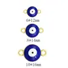 Ojo de Diablo Turco Accesorios para Joyería DIY Ojo Azul Doble Colgante Colgante de Aleación con Goteo de Aceite Colgante para Pulsera