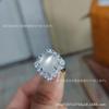 Anillo de calcedonia verde con superficie de huevo ovalada al por mayor comparable al jade, alto hielo verde yang para mujer, lujo con incrustaciones, anillo vivo