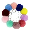 Colgante de pompón de pelo de conejo sintético multicolor para bolsa de regalo DIY, llavero, accesorios de joyería para bolso, venta al por mayor de joyería
