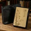 Cuaderno con Patrón de Bambú Imitación Superficie de Cuero Suave Diario Literario Estilo Chino Bloc de Notas de Negocios Engrosado Logotipo Personalizado Impreso