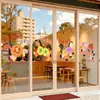 Decoraciones de Ventana para Tiendas de Centro Comercial 2027 para la Atmósfera del Festival de Primavera, Pegatinas de Ventana Estáticas de Adhesión, Pegatinas de Puerta de Vidrio de Ovejas Pequeñas de Dibujos Animados, Ovejas en la Puerta para la Buena Fortuna