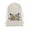 Bolsa de lona com cordão para a temporada de formatura da Turma de 2026, bolsa de decoração para festa de formatura
