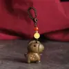 Llavero de Caballo de Sándalo Año del Caballo del Zodiaco Colgante para Teléfono Móvil Decoración de Llavero de Coche de Alta Gama Colgante para Bolso Cadena de Llaves Año Nuevo