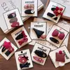 Nuevo Pasador Rojo y Negro de Tela de Otoño Temprano para Niños Coreanos Pinza Lateral para Niña Algodón Apilado Estrella Pinza para Adultos
