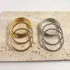 Pulsera Redonda Brillante de Múltiples Capas Simple Exagerada Za Europea y Americana Conjunto de Combinación Libre Joyería de Gama Alta