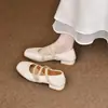 Colección Primavera/Otoño 2026: Estilo Artístico, Cuadrado Poco Profundo, Sin Cordones, Zapatos Planos Mary Jane Retro para Estudiantes y Entusiastas de la Moda