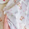 Algodón Puro 40 Hilos Impresión Digital Dibujos Animados Coreanos Oso Lindo Ropa para Mujer Ropa para Niños Pañuelo