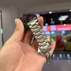 Adecuado para Correa de Reloj Huawei Gt6 Gt6 46mm Cadena Especial de Tres Mallas Sin Costuras Deslizador Lateral Liberación Rápida Correa de Titanio