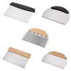 Cortador de Masa de Acero Inoxidable con Báscula, Raspador para Cortar Fideos de Arroz, Raspador de Masa para Pastel Semiredondo, Raspador Ondulado