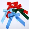 Acessórios com acabamento de laço duplo joias decoração de caixa de presente Natal vermelho e verde nó manual atacado
