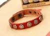 Accesorios Nuevos Transfronterizos Estilo Punk Hip-Hop Europeo y Americano Pulsera de Cuero Ajustable Creativa Pulsera de Estrella de Cinco Puntas Joyería
