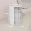Caja de Almacenamiento Giratoria a Prueba de Polvo para Polvera de Escritorio Estante de Almacenamiento para Tocador Tubo de Almacenamiento para Esponjas de Maquillaje Almohadillas Labiales Pinceles de Maquillaje
