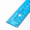 Regla Plástica Transparente Colorida de Doble Escala de 30 cm Transfronteriza con Agujeros y Letras para Dibujo, Oficina y Estudio, Personalizable
