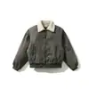 Rumen Meng Tendência Japonesa Roupa de Trabalho Retro Jaqueta com Lapela de Lã de Cordeiro Masculina Inverno Solta Para Ir ao Trabalho Casal Versátil Casaco de Algodão