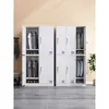 Gabinete de Zapatos para Empleado de Fábrica Casillero de Hoja de Hierro de Seis Puertas para Dormitorio Gabinete de Almacenamiento de 24 Puertas con Cerradura Casillero de Vestidor de Cuatro Puertas