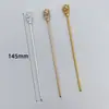 Horquilla de Flor de Aleación Estilo Chino Brote Antiguo DIY Accesorio para el Cabello Hanfu Accesorios para Horquillas Adorno para el Cabello Galvanizado
