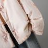 Toma Real de Chaqueta de Algodón Reversible Nueva Estilo Chino Retro para Mujer, Abrigo Grueso de Algodón Acolchado Invierno Estilo Nacional Jacquard con Botones para Mujer