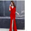 Ropa de Trabajo para Discoteca Vestido Sexy 2026 Nuevo Estilo Negro Ajustado Escote en V Profundo Vestido de Noche Vestido Adelgazante de Alta Gama