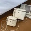 2026 Moda Nova Camélia Treliça de Diamante Corrente Caixa Bolsa Pequena Feminina Moda Simples Diária Ombro Transversal Bolsa