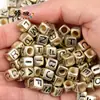 4 6 7 10 mm cuentas sueltas acrílicas cuentas con letras en inglés cuentas planas hechas a mano diy accesorios de joyería con cuentas pulsera