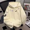 Sudadera con capucha casual versátil de moda estilo americano con forro polar, unisex, chaqueta de moda Harajuku estilo japonés ins