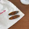 Parche Ovalado de Ácido Acético Exquisita Horquilla Etiqueta Dorada Francesa Pinza Sencilla de Pato Flequillo de Princesa Pinza Lateral Accesorios para el Cabello para Mujeres