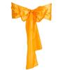 Laços de Fita de Cetim Personalizados Transfronteiriços, Fitas de Seda, Decorações para Encosto de Cadeira de Banquete e Casamento, Flores para Encosto de Cadeira, Capas de Cadeira Venda por Atacado