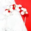 Festa Aniversário Bolo Decoração Bola de Pompom Bola de Pelo Arco Vestir Estéreo Arco-Íris Plug-in Coração de Menina Mesa de Sobremesa Renda