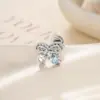 Nuevos Pendientes de Amor con Lazo de Borde de Encaje, Lujo Ligero, Gama Alta, Diseño de Nicho Versátil, Pendientes de Perforación a la Moda