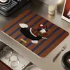 Tapete de Drenagem para Cozinha Coreana Tapete Absorvente de Diatomito para Bancada de Bar Tapete Isolante Anti-Queimadura Lugar Americano Tapete de Mesa Tapete para Secar Louça