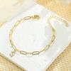 Comercio Exterior Amazon Pulsera con Colgante de 26 Letras con Incrustaciones de Zirconia Cúbica Personalizada con Clip Ajustable para Mujer