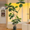 Plantas verdes artificiales de estilo vintage, higuera artificial para la sala de estar, ofreciendo una sensación de lujo ligero y alta gama, plantas verdes artificiales para decoración de interiores