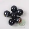 10 piezas 25mm canicas de vidrio negro de porcelana 2.5cm damas canicas de destello negro bola decorativa 200g