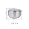 Cuenco de arroz coreano de acero inoxidable 304 de doble capa con tapa, cuenco de fideos instantáneos bibimbap con aislamiento anti-escaldaduras de doble capa para restaurante en casa.