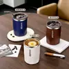 Taza de Agua de Acero Inoxidable 304 para Niños de Escuela Primaria con Tapa Guardería Bebé Doble Capa Anti-quemaduras Anti-caídas Taza de Leche
