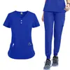 Ropa de Trabajo Tallas Grandes para Hombres y Mujeres, Estilo Botón Abajo, Uniformes de Trabajo Cómodos, Uniformes de Enfermera, Ropa de Trabajo para Salones de Belleza