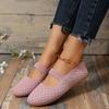 Sapatos de Tecido Voador com Fundo Plano e Boca Rasa para Comércio Exterior Europeu e Americano, Sapatos Femininos para Trabalho Preguiçoso, Dança, Verão Respiráveis, Tamanho Grande, ebay