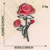 Etiqueta de bordado de computador Rose Flower Patch Adesivos Europeu e americano Popular Etiqueta de pano Acessórios de vestuário Conta de mão DIY Bordado Adesivos de pano