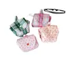 Bolsa de almacenamiento acolchada para CCD estilo macaron, fresca y linda; Billetera de monedas portátil con tapa abatible y bloques de color; Estuche de viaje para toallas sanitarias